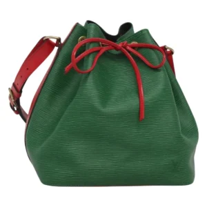 Borsa a tracolla Louis Vuitton Epi Petit Noe bicolore verde rosso M44147 LV Auth 127353 - Jerrillo