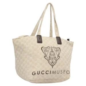 Borsa tote in tela GUCCI GG Beige Argento 283416 Auth bs25999 - Jerrillo