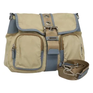 PRADA Borsa a Tracolla Nylon Pelle Beige Autentica ki5455 - Jerrillo