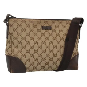 GUCCI GG Borsa a tracolla in tela beige argento 114273 Auth ep9184 - Jerrillo