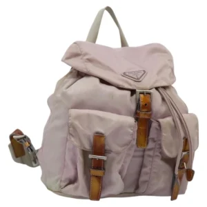 Borsa a mano PRADA Nylon Rosa Argento Auth 118365 - Jerrillo