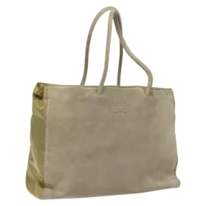 Borsa tote PRADA scamosciata kaki originale bs22528 - Jerrillo