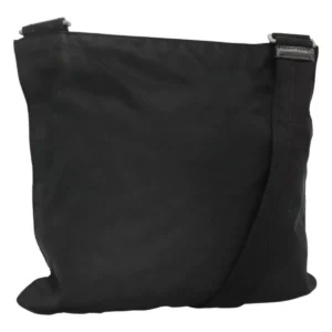 Borsa a tracolla PRADA Nylon Nero Argento Auth 114724 - Jerrillo