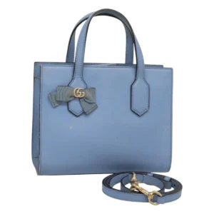 Borsa a mano GUCCI in pelle 2 vie blu oro 443089 Autentica 121644 - Jerrillo