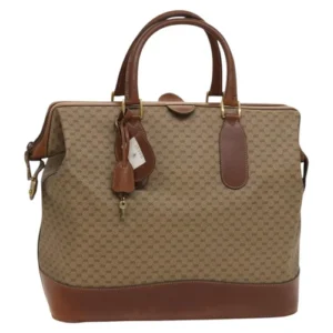 Borsa Boston GUCCI Micro GG Supreme PVC Beige Oro 012 024 0467 45 Auth 124459 - Jerrillo