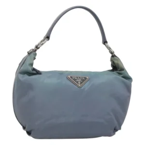 Borsa a tracolla PRADA in nylon blu argento Auth mr1259 - Jerrillo