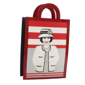 Borsa tote CHANEL Mademoiselle linea Choco Bar pelle rossa CC originale bs21462 - Jerrillo