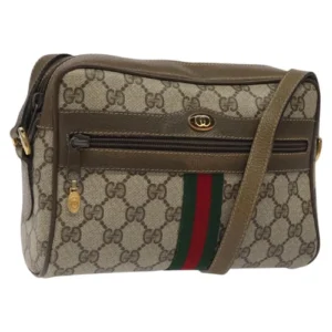 Borsa a tracolla Gucci GG Supreme Web Sherry Line PVC Beige 56 02 004 Auth 116410 - Jerrillo