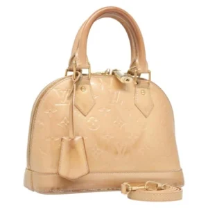Borsa a mano LOUIS VUITTON Monogram Vernis Alma BB Beige Dunne M90175 LV Auth 124804 - Jerrillo