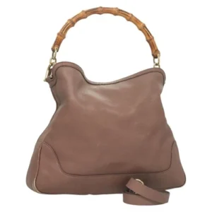 GUCCI Borsa a mano bambù pelle 2 vie oro rosa 282345 Auth ep9020 - Jerrillo