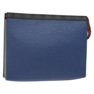 LOUIS VUITTON Epi Pochette Voyager MM Pochette Blu M62912 LV Auth 127163 - Jerrillo