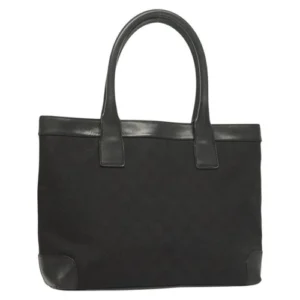 Borsa a mano GUCCI GG Canvas Nera Oro 002 1119 Autentica bs26789 - Jerrillo