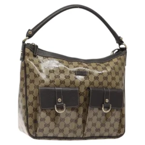 Borsa a tracolla Gucci GG cristallo rivestita tela outlet marrone oro 293581 originale BD2044 - Jerrillo