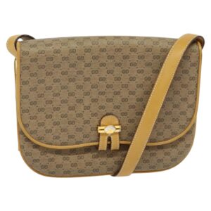 Borsa a tracolla Gucci Micro GG Supreme PVC Beige Oro 001 406 1780 Auth th5863 - Jerrillo