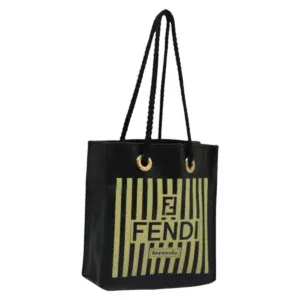 FENDI Mini Borsa a Mano in Pelle Nera Verde Autentica 104482V - Jerrillo