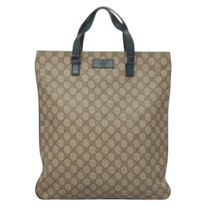 GUCCI GG Supreme Hand Bag PVC Beige Gold 131258 Auth 121977 - Jerrillo