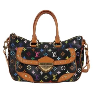 LOUIS VUITTON Monogram Multicolor Rita Tote Bag Black M40126 LV Auth 122880 - Jerrillo