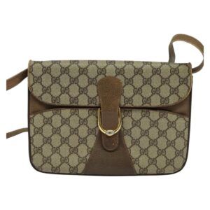GUCCI GG Supreme Borsa a Tracolla PVC Beige Oro Autentica 123381 - Jerrillo