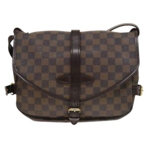 LOUIS VUITTON Damier Ebene Saumur 30 Shoulder Bag SPO N48081 LV Auth 133592 - Jerrillo