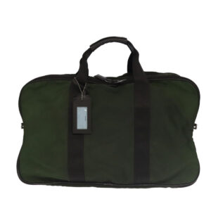 PRADA Boston Bag Nylon 2way Khaki Silver Auth mr830 - Jerrillo