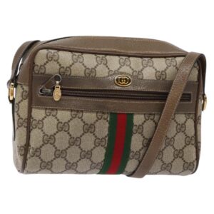 Borsa a tracolla GUCCI GG Supreme Web Sherry Line in PVC Beige 68 02 004 Auth 134064 - Jerrillo