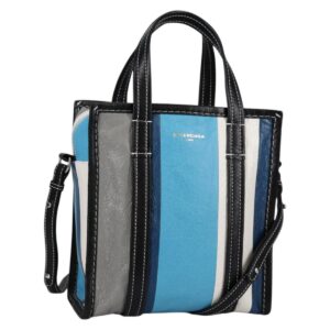 BALENCIAGA Borsa a mano in pelle 2way blu grigio Auth 135253M - Jerrillo