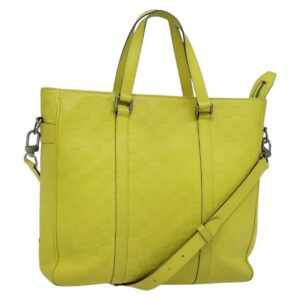 LOUIS VUITTON Damier Anfini Tadao PM 2Way Bag Borsa Gialla N41393 LV Auth 137186 - Jerrillo