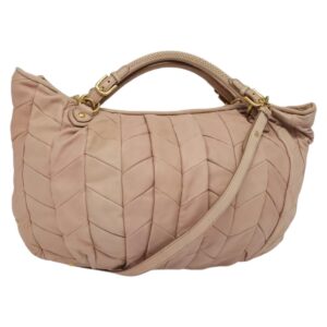 Borsa a tracolla Miu Miu in pelle bicolore oro rosa Auth 137469 - Jerrillo