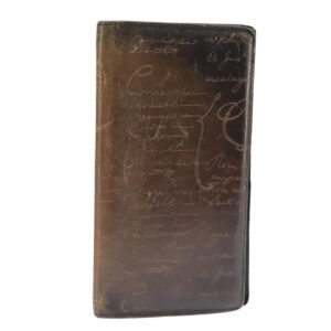 Portafoglio lungo Berluti Calligraphy in pelle marrone Auth bs19899 - Jerrillo