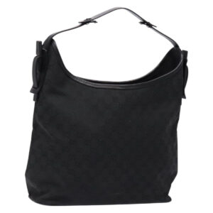 Borsa a tracolla in tela GG GUCCI nera argento 106242 Auth ki5969 - Jerrillo