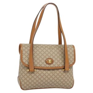 Borsa a mano in tela Macadam CELINE in PVC beige oro Auth sw601 - Jerrillo