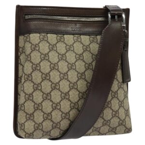 Borsa a tracolla GUCCI GG Supreme in PVC beige argento 92562 Auth yk19235 - Jerrillo