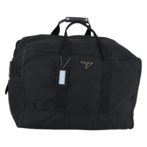 Borsa Boston PRADA in nylon nero argento Auth 135305 - Jerrillo