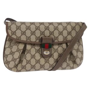 Borsa a tracolla GUCCI GG Supreme Web Sherry Line in PVC Beige 10 02 051 Auth 147497 - Jerrillo