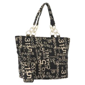Borsa tote CHANEL Bysy Line in tela nera CC Auth 147965 - Jerrillo