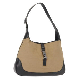 Borsa a tracolla GUCCI Jackie in tela beige argento 001 3346 Auth 148389 - Jerrillo