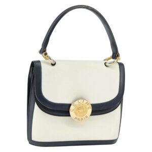 CELINE Borsa a mano in pelle bianca e oro Auth 149112 - Jerrillo