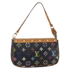 LOUIS VUITTON Multicolor Pochette Accessoires Pouch Nero M92648 LV Auth 149228 - Jerrillo