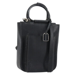 GUCCI Borsa a mano con morsetto in pelle 2 vie nera 002 1118 0463 Auth 150030 - Jerrillo