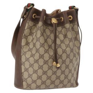 Borsa a tracolla GUCCI GG Supreme Web Sherry Line in PVC Beige 164 02 034 Auth 150734 - Jerrillo