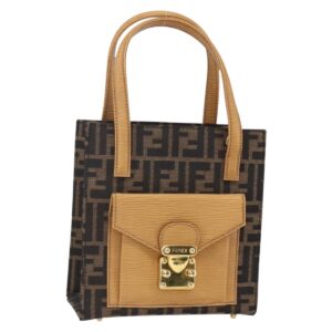 Borsa a mano FENDI Zucca Canvas nera marrone Auth 150755 - Jerrillo