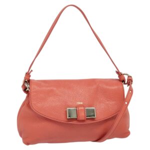 Borsa a tracolla Chloe Lily in pelle rosa oro Auth BA2328 - Jerrillo