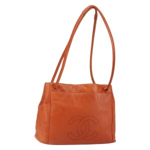 CHANEL COCO Mark Borsa a tracolla in pelle arancione CC Auth BA6550 - Jerrillo