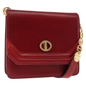 Borsa a tracolla Christian Dior in pelle rosso oro Auth BA6579 - Jerrillo