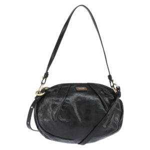 Borsa a mano Chloe in pelle 2 vie nera e oro Auth BA7369 - Jerrillo