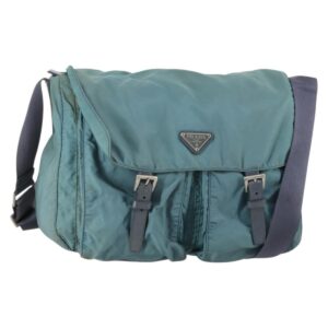 Borsa a tracolla PRADA in nylon verde argento Auth bs29768 - Jerrillo