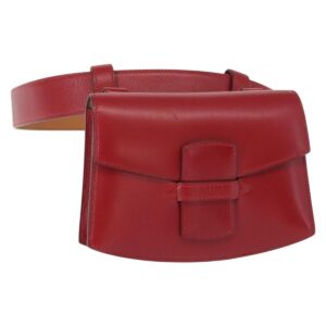HERMES Marsupio in pelle rosso argento Auth bs30804 - Jerrillo