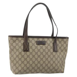 Borsa tote GUCCI GG Supreme in PVC e pelle beige Auth ep11190 - Jerrillo
