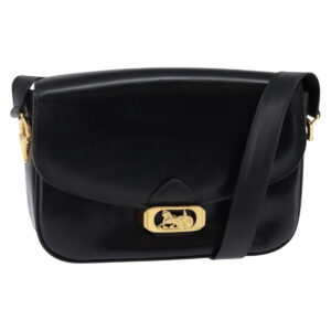 CELINE Borsa a tracolla Horse Carriage in pelle nera e oro Auth ep11350 - Jerrillo