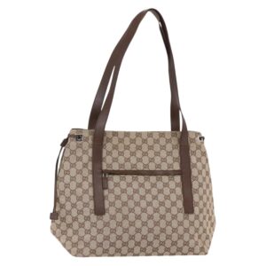 Borsa tote in tela GG GUCCI Beige Argento 019 0493 Auth ep11885 - Jerrillo
